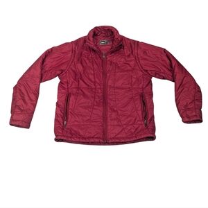 REI Women's Red Puffer Jacket/Vest Combo Poly Fill - Sz L